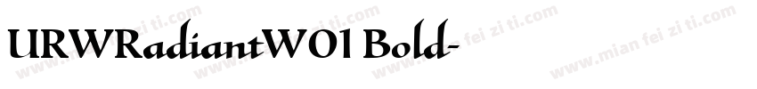 URWRadiantW01 Bold字体转换